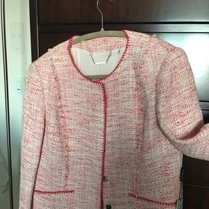 NWT Elsie Tahari Alianna jacket  red/ natural